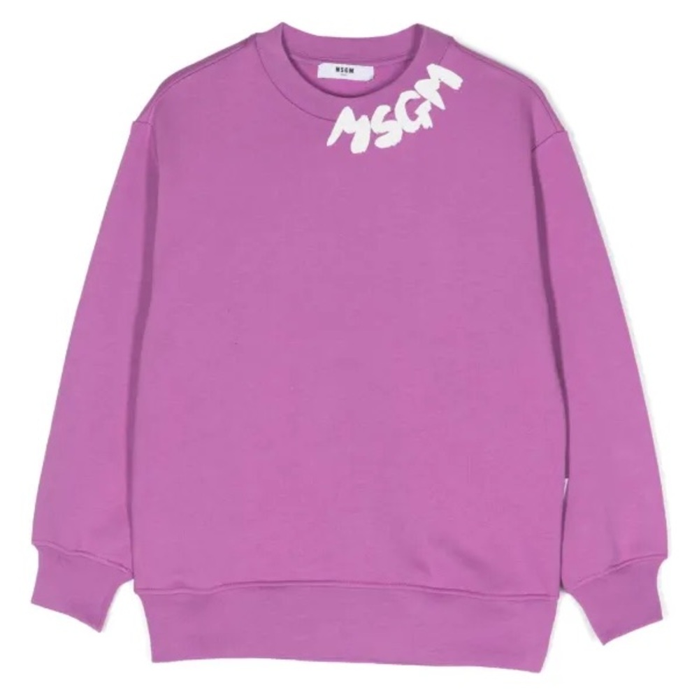 MSGM Kids logo-print cotton sweatshirt